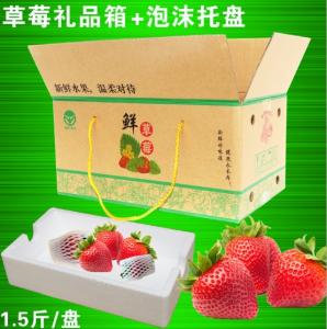 3斤草莓快遞泡沫包裝箱草莓專用禮品包裝盒