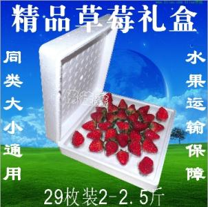 25-29枚草莓/枇杷/無花果/快遞物流防摔抗壓/保護泡沫箱/紙箱紙盒