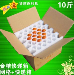 10斤金桔快遞泡沫箱水果泡沫箱珍珠棉拉網(wǎng)格子櫻桃包裝箱防摔紙箱